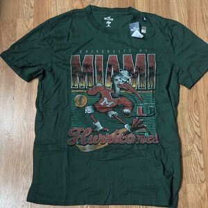 Hollister Green Miami Hurricanes Graphic Tee